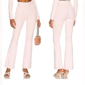 Majorelle Revolve Laurel Knit Ribbed Pants in Orchid Baby Pink Boho Chic Medium